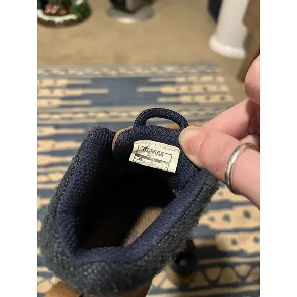 OshKosh B'gosh Toddler Boy's Pull-On Doom Hiker Boots CL8 Brown Size 6M - Picture 7 of 7